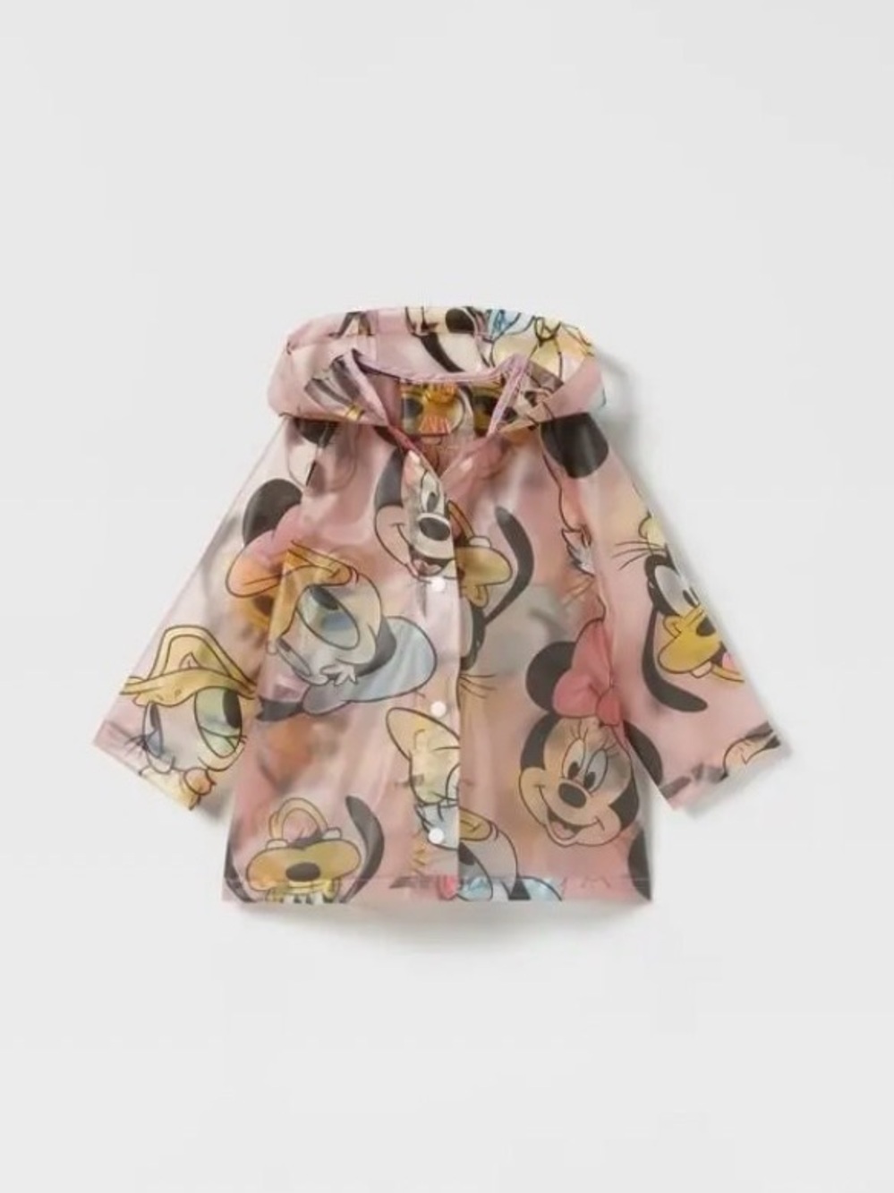 Zara Kids Transparent Mickey & Friends Raincoat